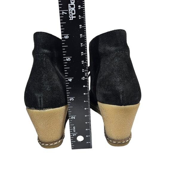 J. Crew MacAlister Wedge Boots Black Suede with Crepe Sole Size 7 - Picture 7 of 11